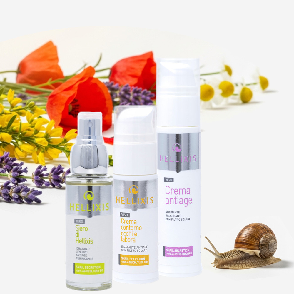 Kit antiage Essenza di Siena con bava di lumaca Hellixis